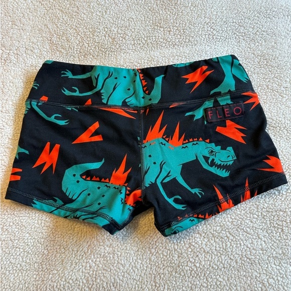 FLEO Original Shorts OG T-Rex Invasion CrossFit Bike Short Booty RARE - Picture 1 of 7